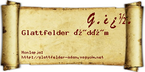 Glattfelder Ádám névjegykártya